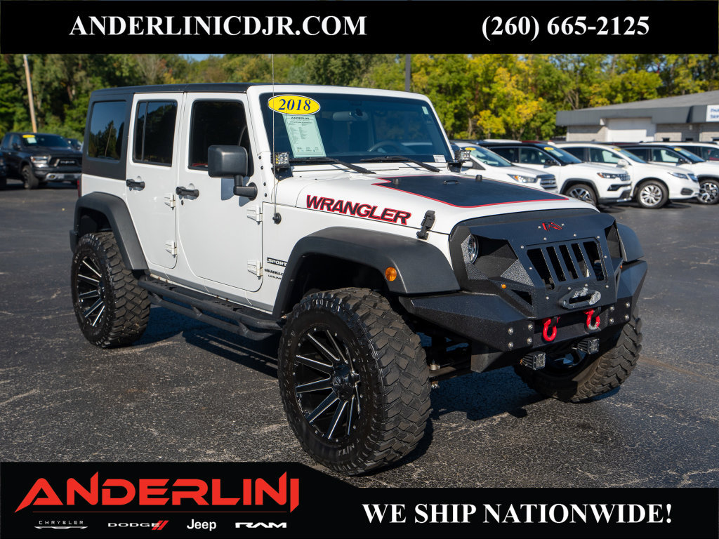 Used 2018 Jeep Wrangler Unlimited Sport w/ LED Lighting Group AWD/4WD image 1