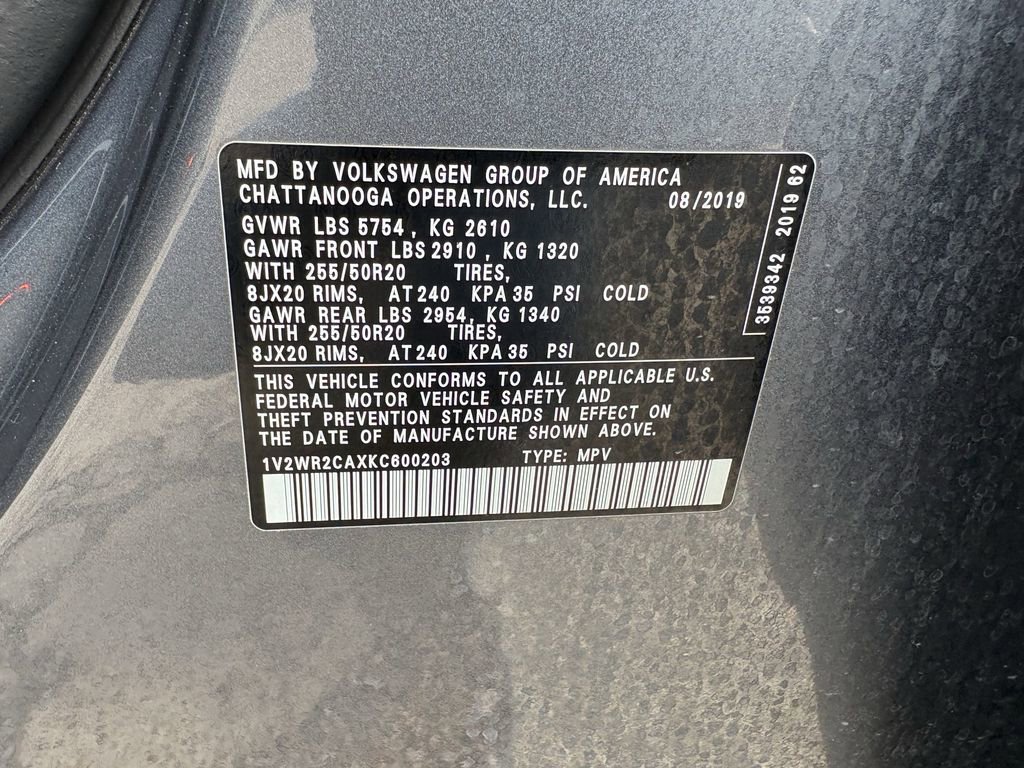 Used 2019 Volkswagen Atlas SE FWD image 31