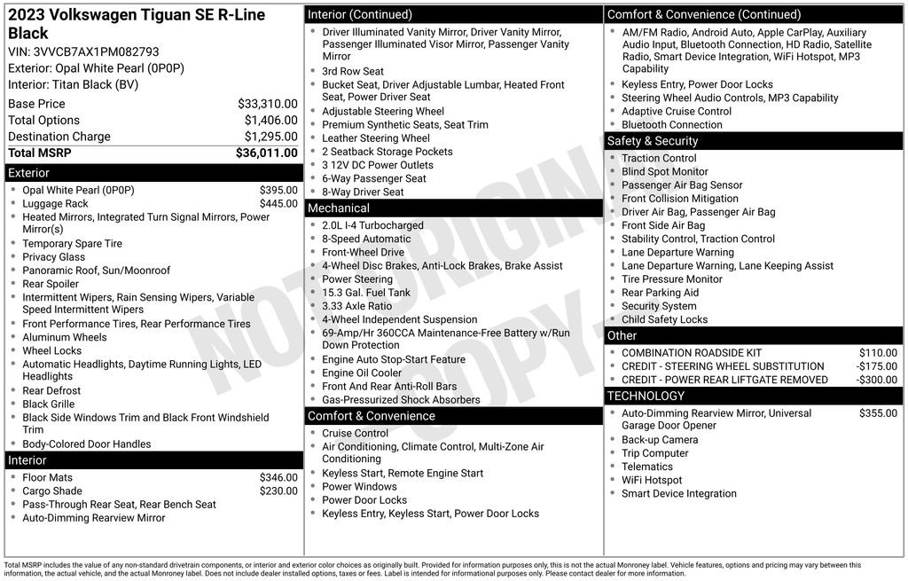 Certified 2023 Volkswagen Tiguan SE R-Line FWD image 36