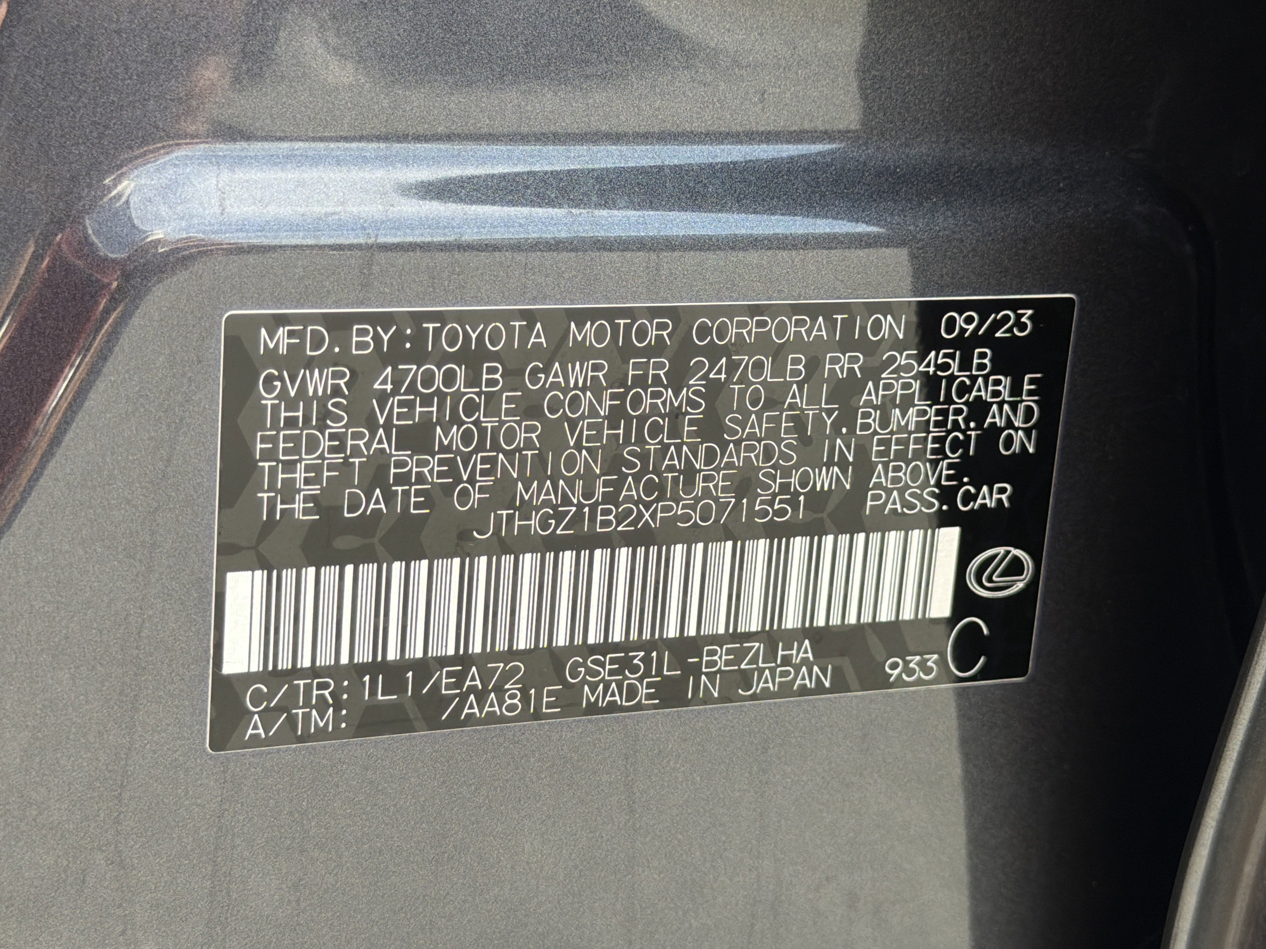 Used 2023 Lexus IS 350 F Sport w/ Memory Package RWD image 40