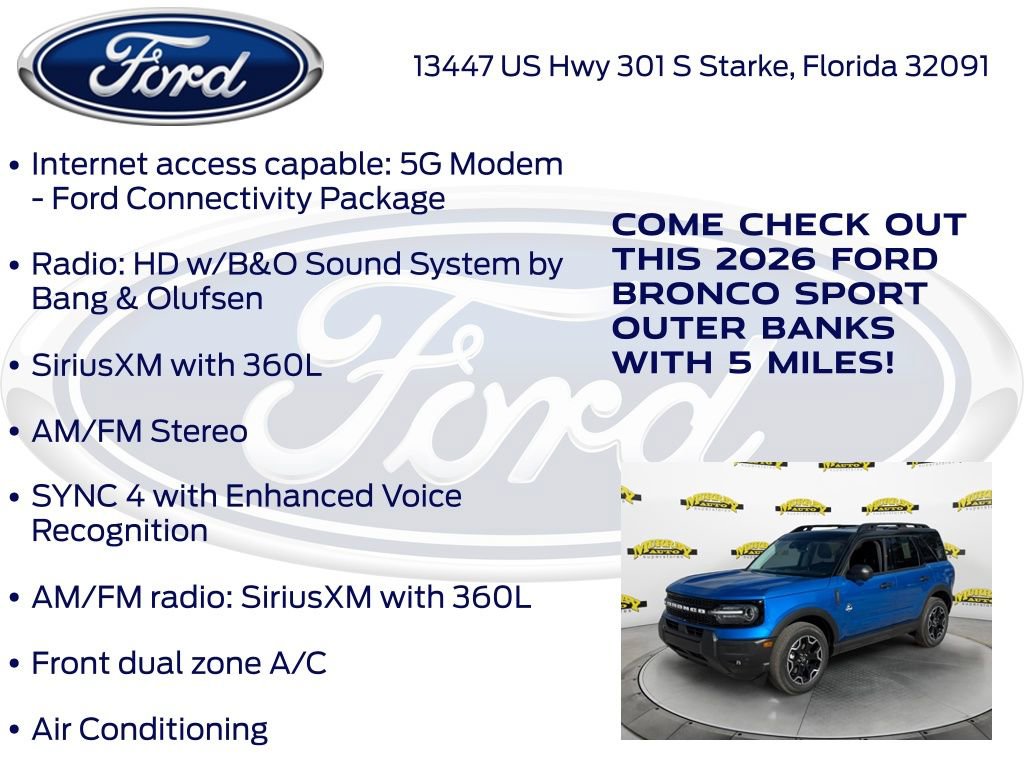 New 2026 Ford Bronco Sport Outer Banks w/ Outer Banks Tech Package+ AWD/4WD image 20