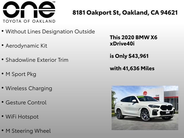 Used 2020 BMW X6 xDrive40i w/ M Sport Package AWD/4WD image 22