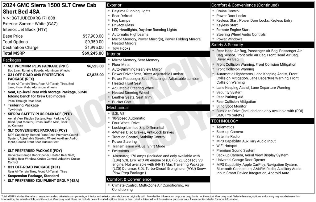 Certified 2024 GMC Sierra 1500 SLT w/ SLT Premium Plus Package AWD/4WD image 2