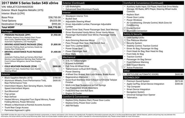 Used 2017 BMW 540i xDrive image 29