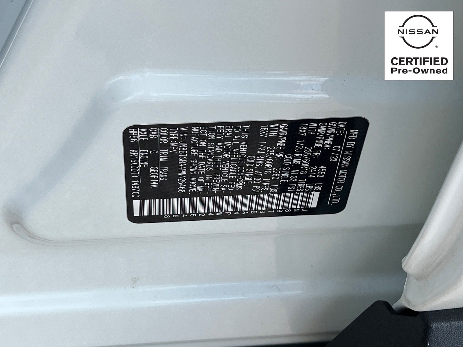 Certified 2023 Nissan Rogue SV w/ SV Premium B Package FWD image 30