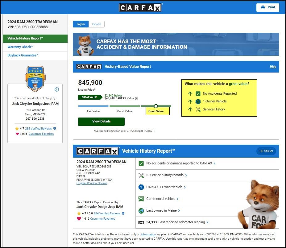 Used 2024 RAM 2500 Tradesman image 13