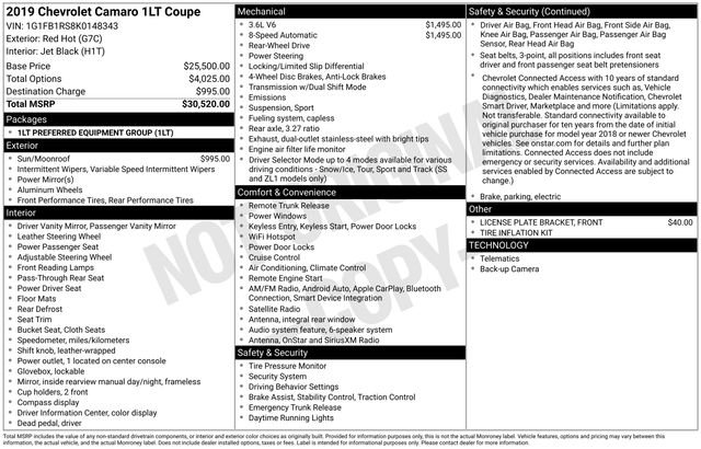 Used 2019 Chevrolet Camaro LT image 6