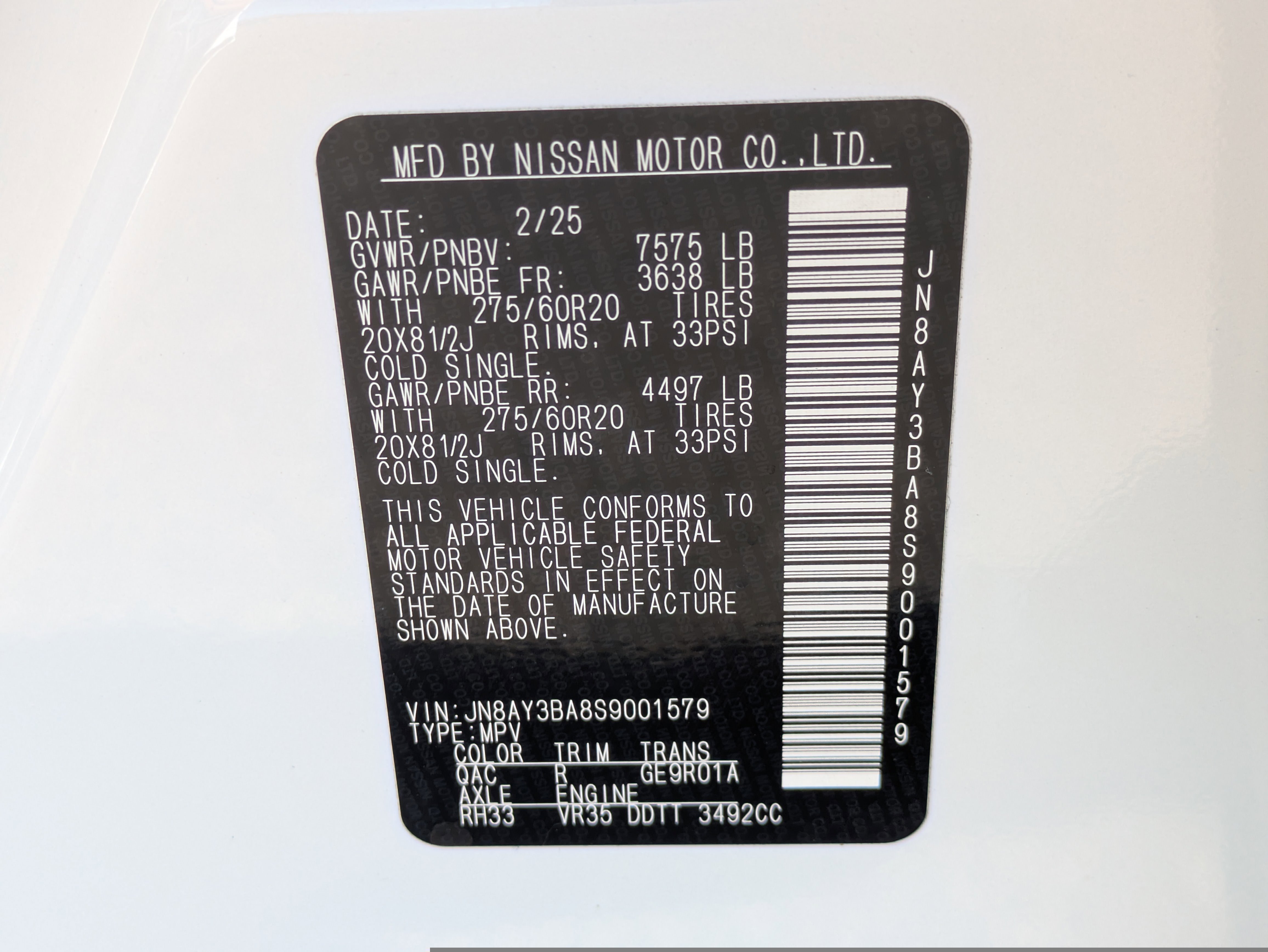 Used 2025 Nissan Armada SL w/ Captain's Chari Seat Package image 33