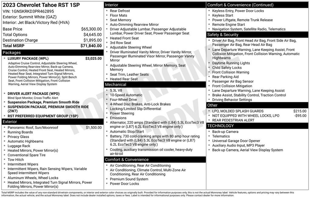 Used 2023 Chevrolet Tahoe RST w/ Luxury Package image 41