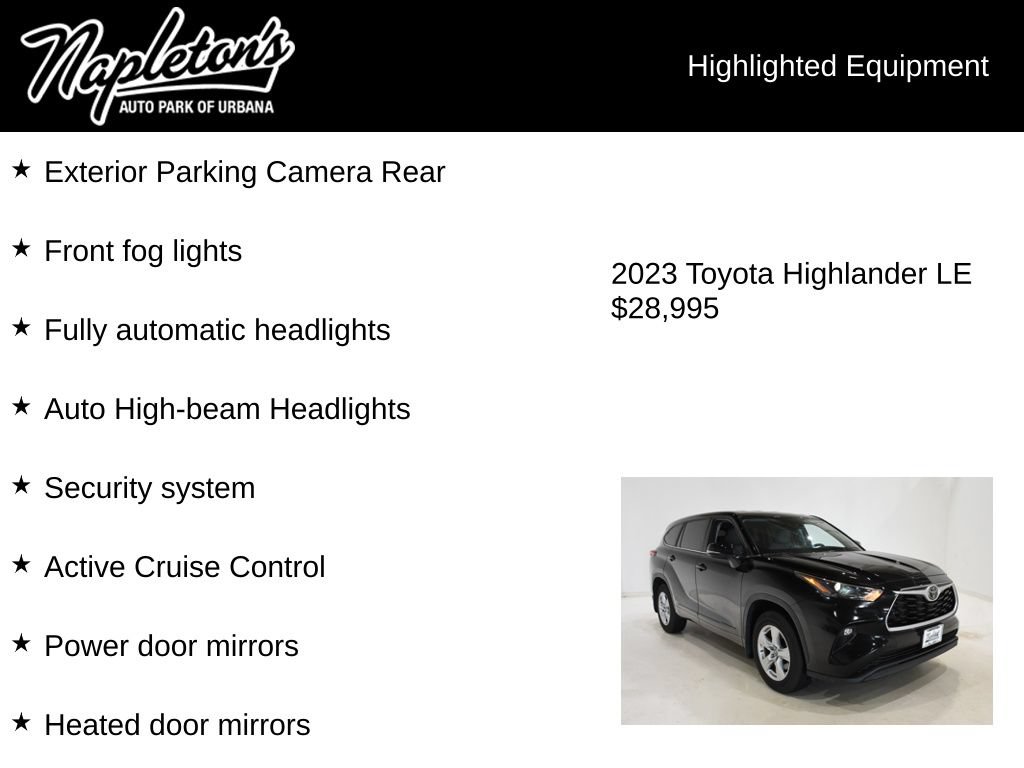 Used 2023 Toyota Highlander LE AWD/4WD image 16