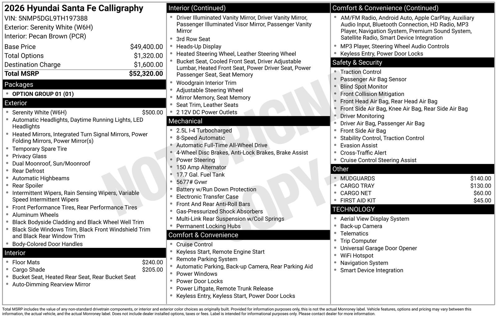 New 2026 Hyundai Santa Fe Calligraphy AWD/4WD image 21