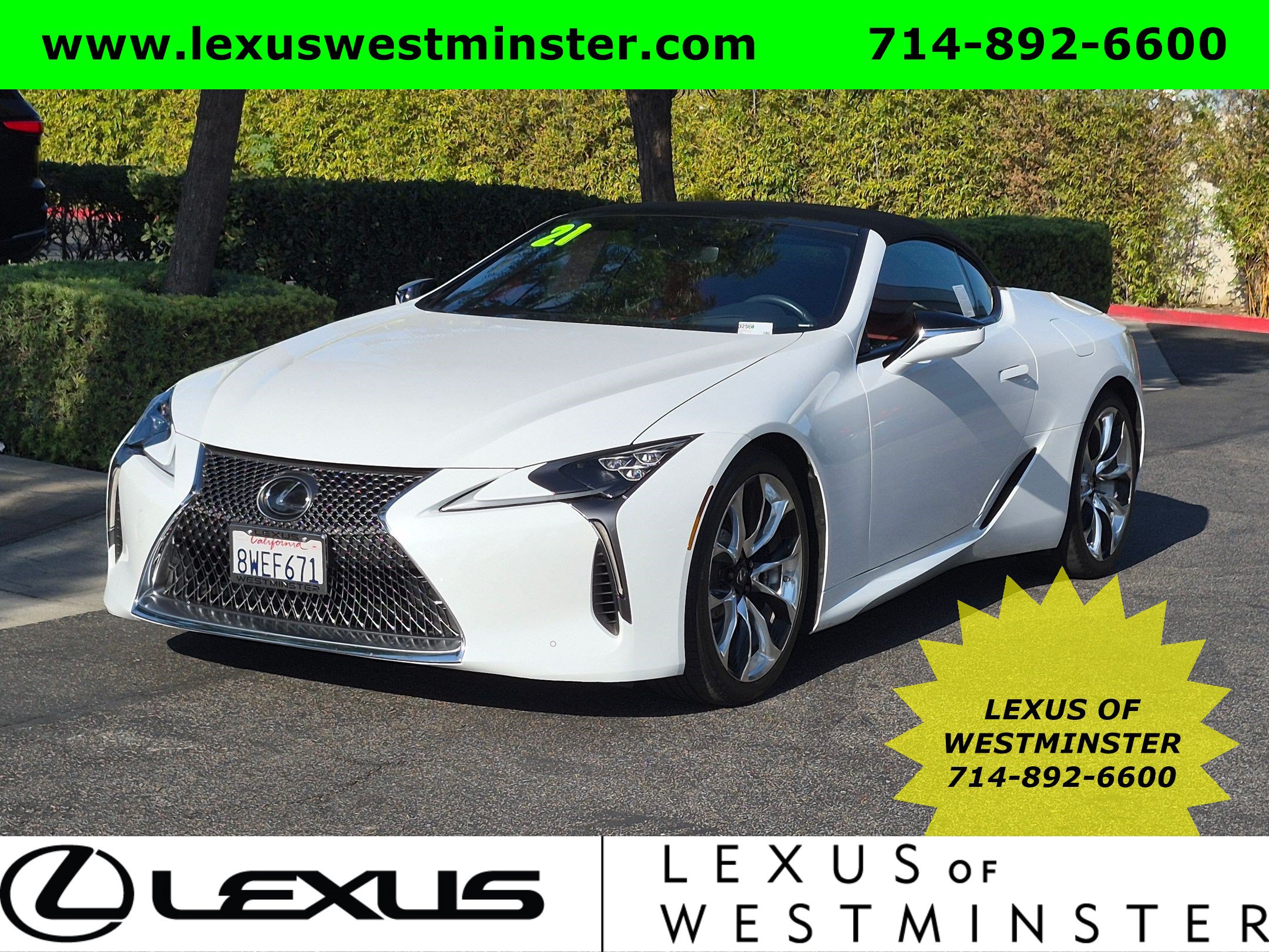 Certified 2021 Lexus LC 500 Convertible w/ Touring Package