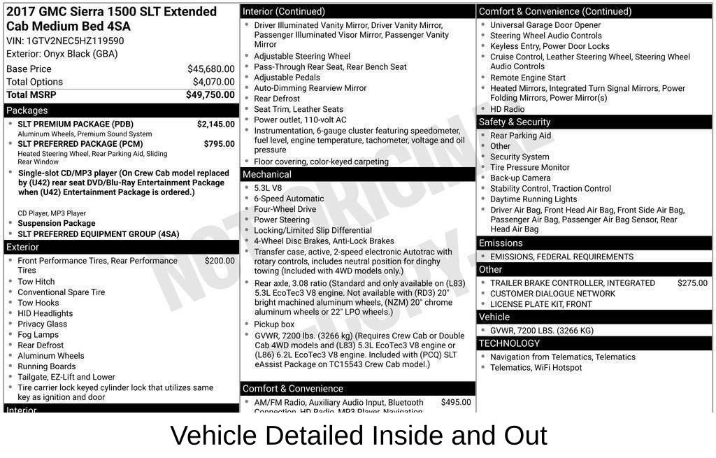 Used 2017 GMC Sierra 1500 SLT w/ SLT Premium Package AWD/4WD image 10