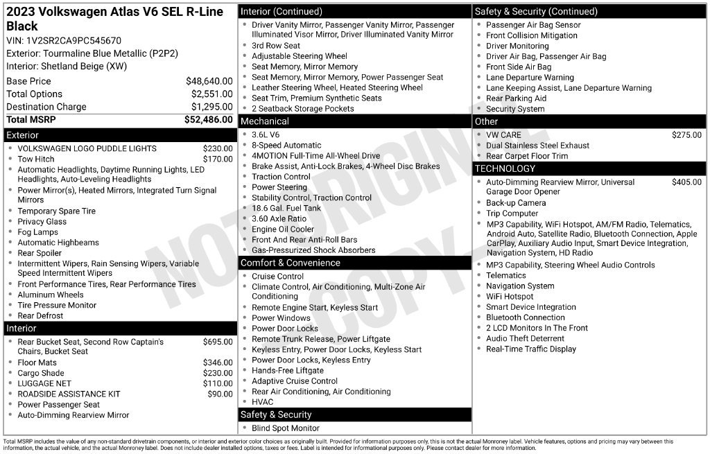 Certified 2023 Volkswagen Atlas SEL R-Line AWD/4WD image 8