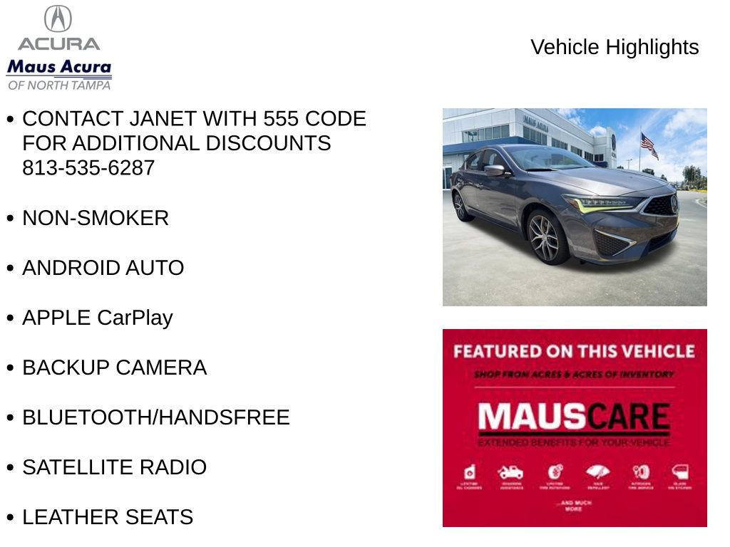 Used 2019 Acura ILX w/ Premium Package FWD image 8