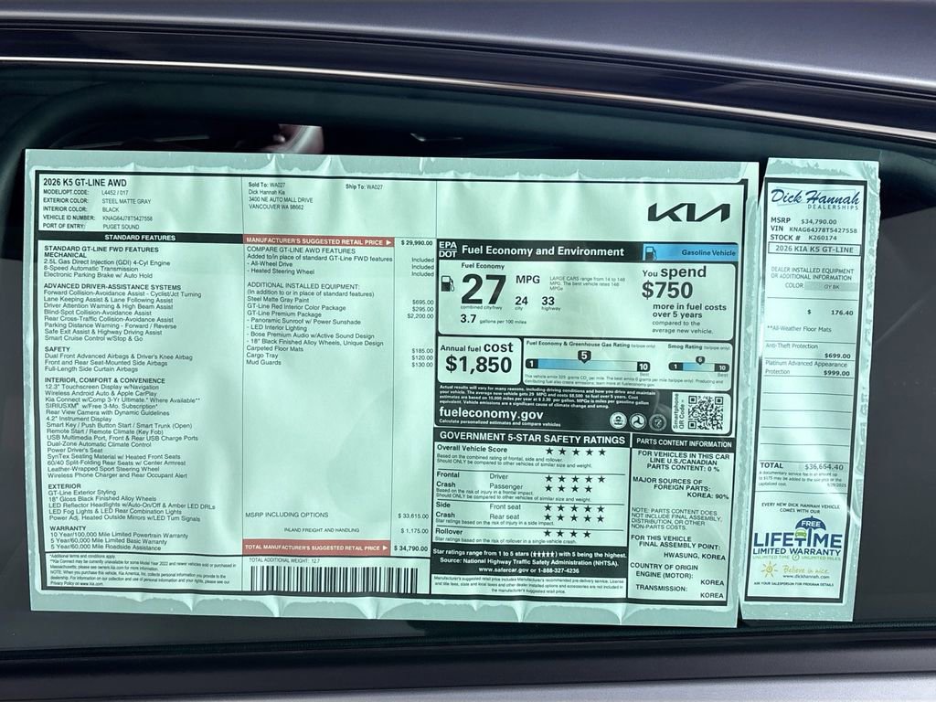 New 2026 Kia K5 GT-Line image 26