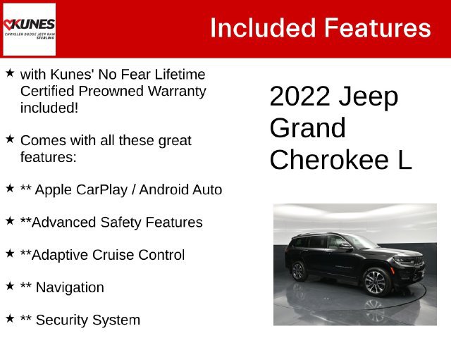 Used 2022 Jeep Grand Cherokee L Overland w/ Luxury Tech Group IV AWD/4WD image 4