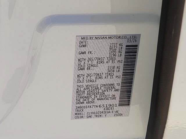 New 2026 Nissan Frontier PRO-4X AWD/4WD image 11