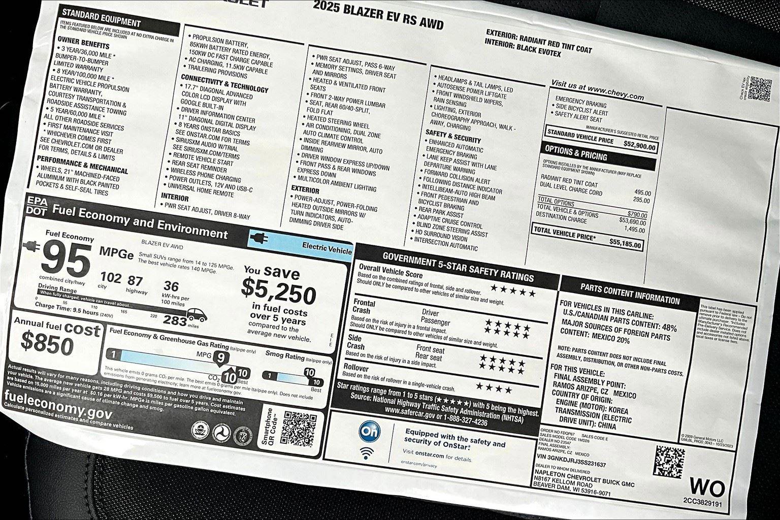 New 2025 Chevrolet Blazer EV RS image 13