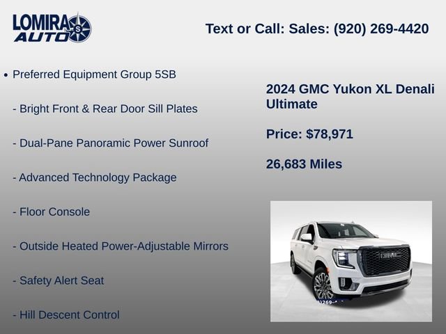 Used 2024 GMC Yukon XL Denali Ultimate AWD/4WD image 14