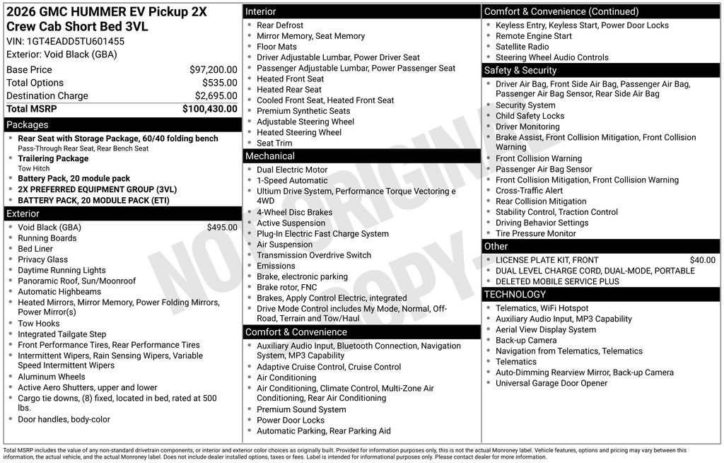 New 2026 GMC Hummer EV 4x4 Crew Cab image 39