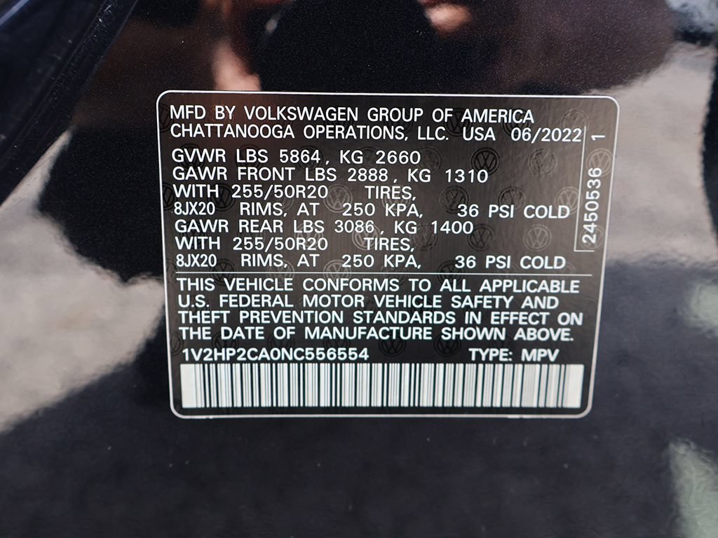 Used 2022 Volkswagen Atlas SE AWD/4WD image 55