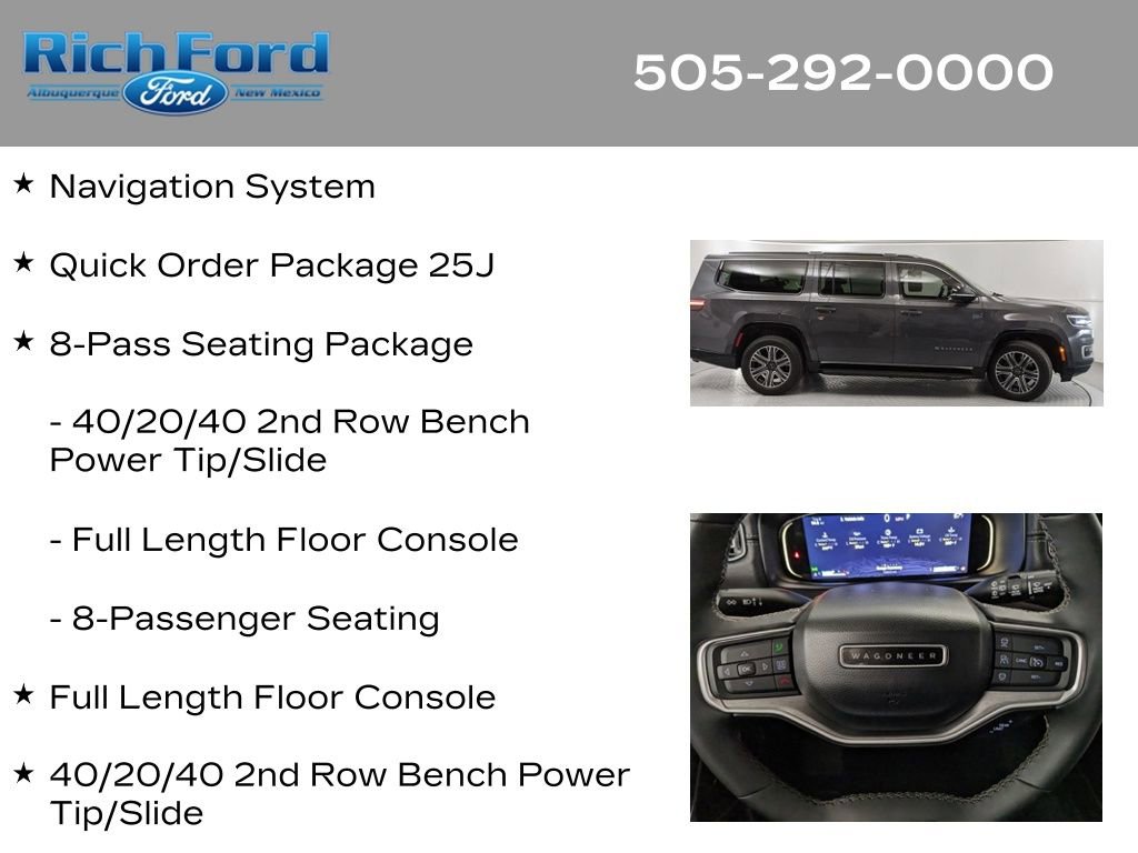 Used 2025 Jeep Wagoneer L Series II w/ 8-pass Seating Package AWD/4WD image 11
