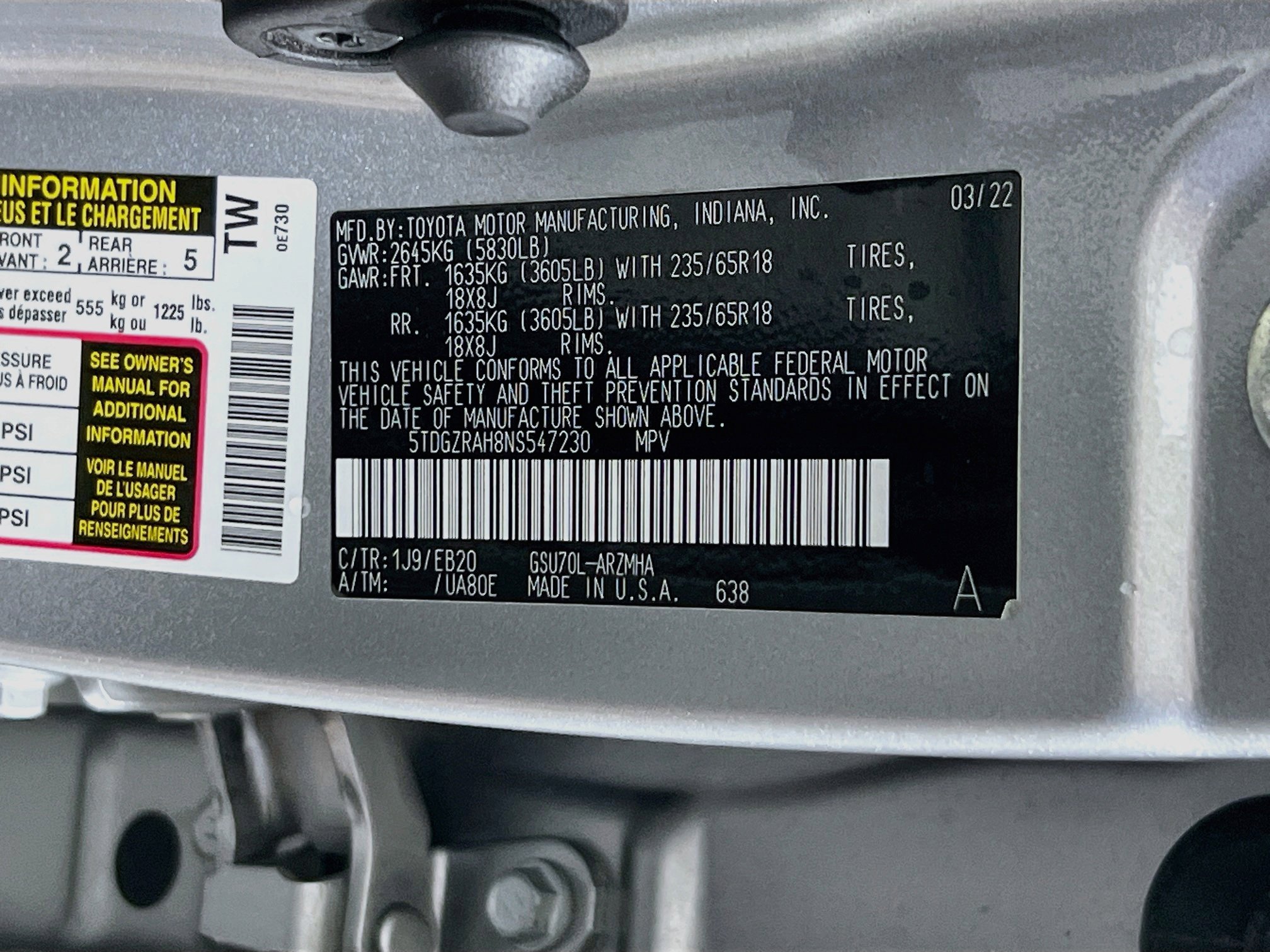 Used 2022 Toyota Highlander XLE FWD image 33