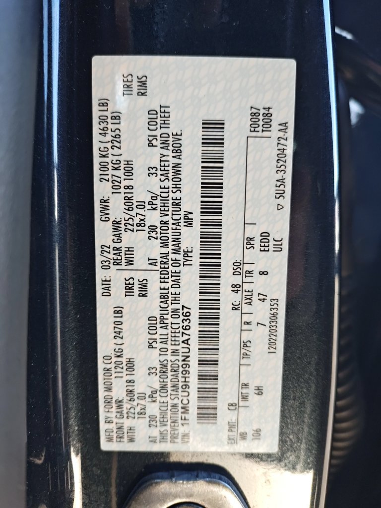 Used 2022 Ford Escape SEL w/ Technology Package AWD/4WD image 25