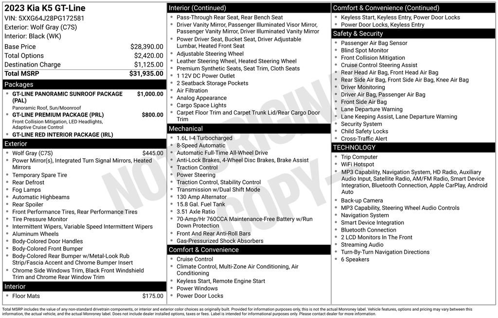 Used 2023 Kia K5 GT-Line AWD/4WD image 27