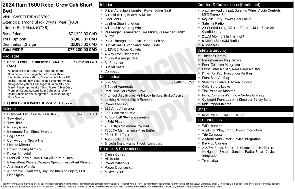 Used 2024 RAM 1500 Rebel w/ Rebel Level 1 Equipment Group AWD/4WD image 2
