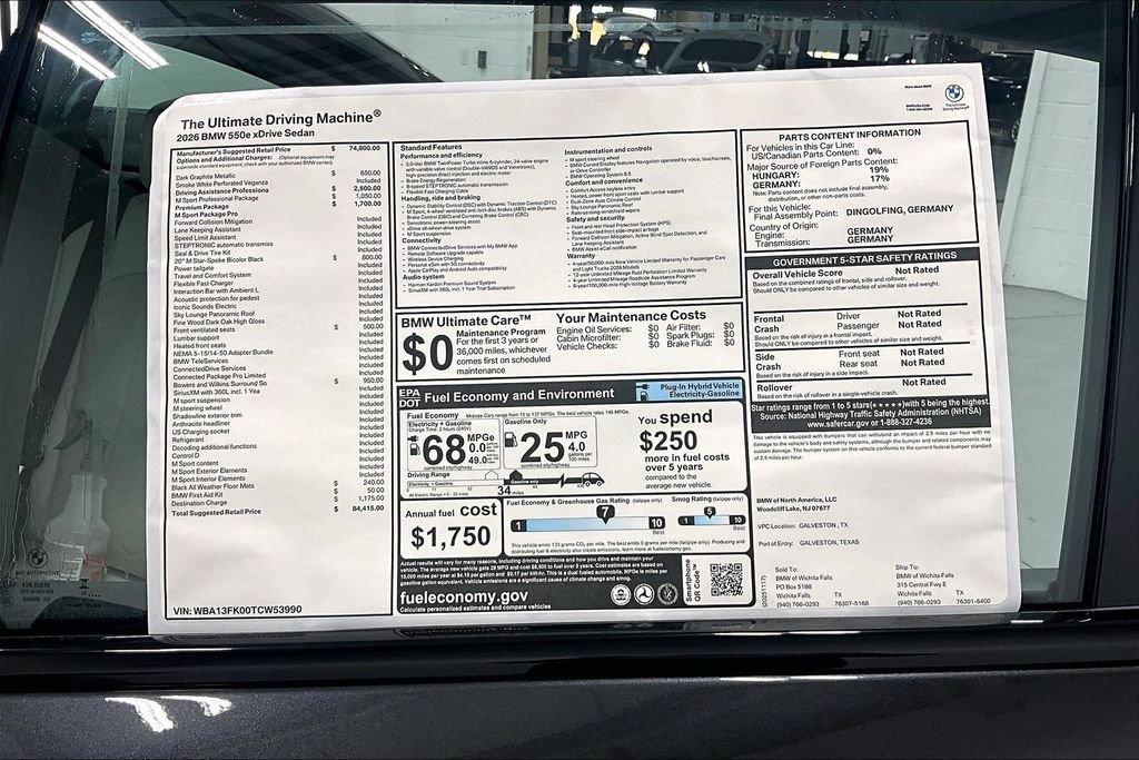 New 2026 BMW 550e xDrive AWD/4WD image 34