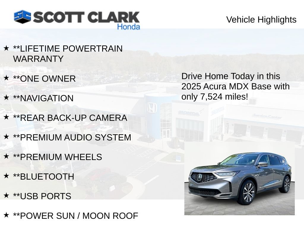 Used 2025 Acura MDX w/ Technology Package FWD image 11