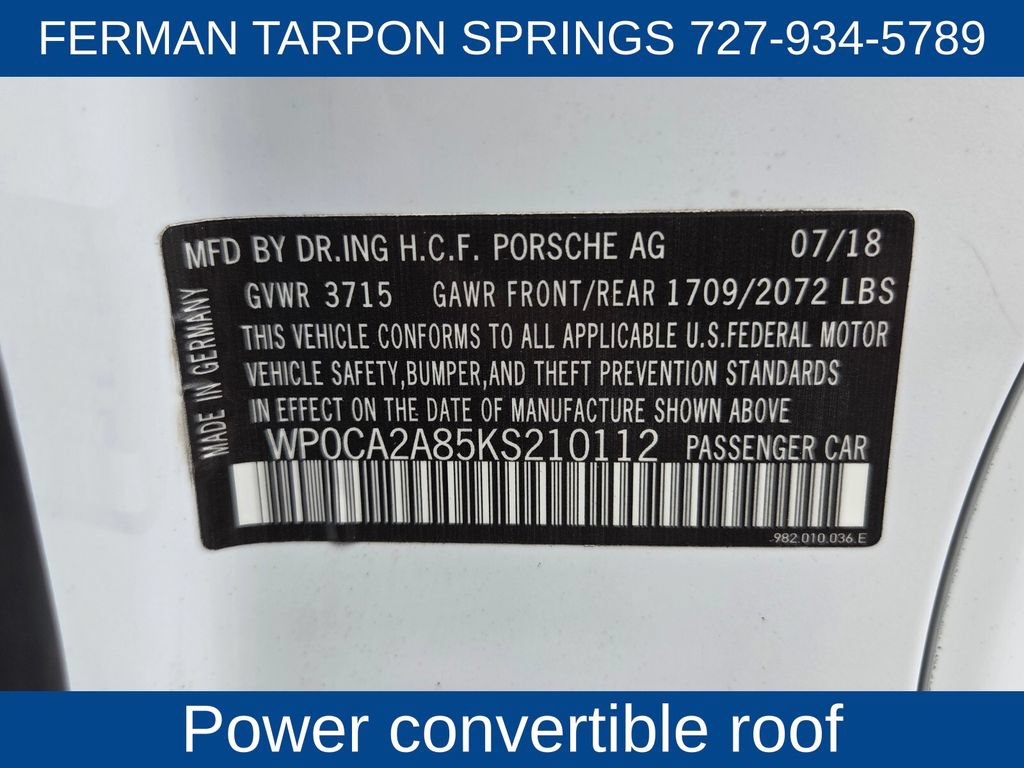 Used 2019 Porsche 718 Boxster RWD image 20