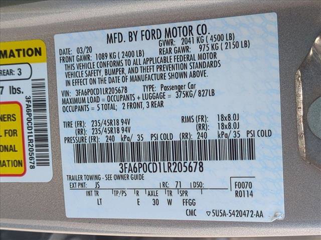 Used 2020 Ford Fusion SEL image 24