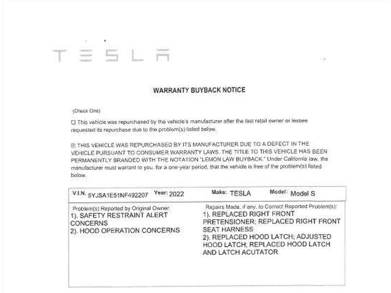 Used 2022 Tesla Model S Standard Range AWD/4WD image 3