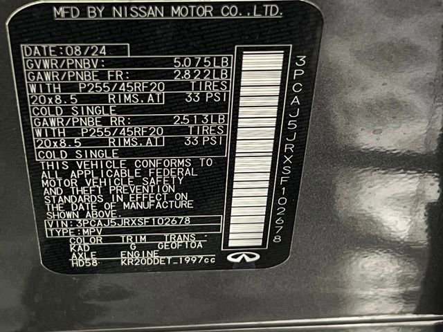 Certified 2025 INFINITI QX55 Luxe w/ Cargo Package image 42