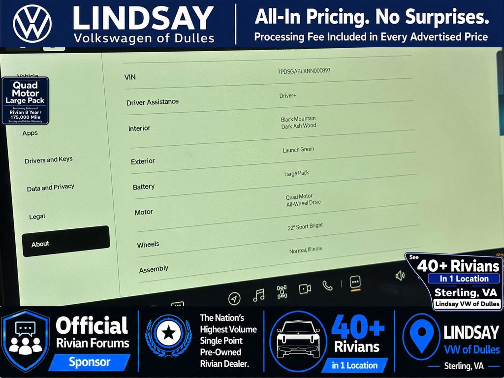Used 2022 Rivian R1S Launch Edition AWD/4WD image 28