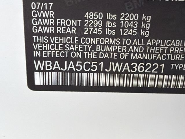 Used 2018 BMW 530i RWD image 34