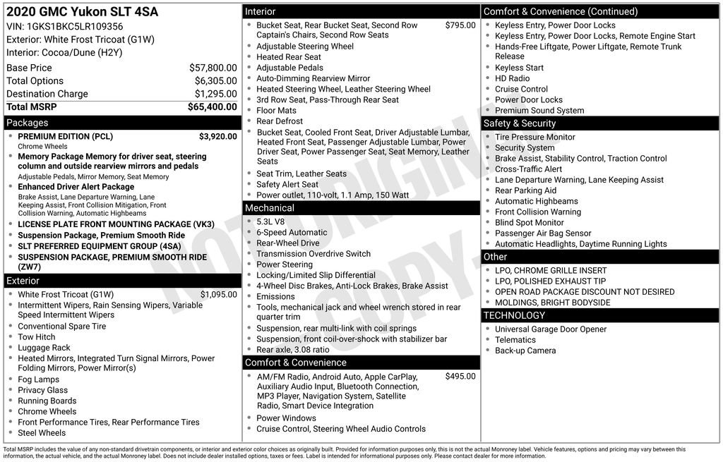 Used 2020 GMC Yukon SLT w/ Premium Edition image 20