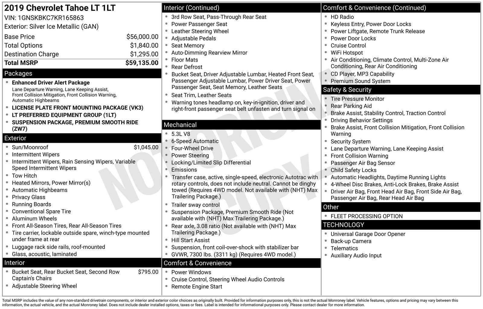 Used 2019 Chevrolet Tahoe LT image 35