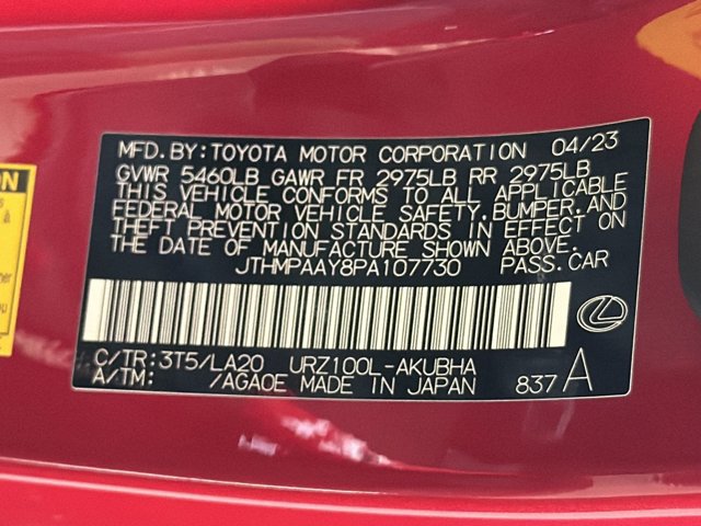 Certified 2023 Lexus LC 500 Convertible w/ Touring Package RWD image 27