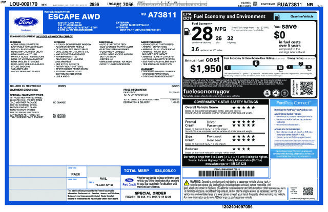 Used 2024 Ford Escape ST-Line AWD/4WD image 9