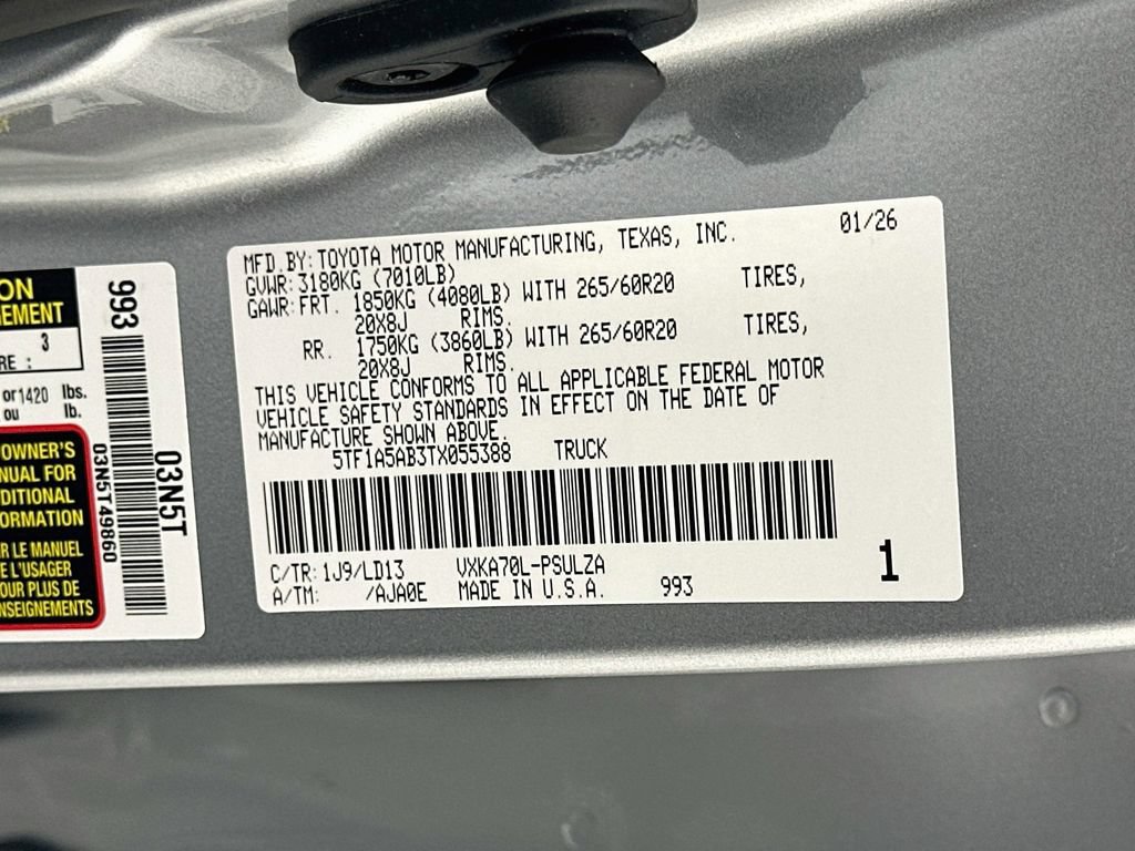 Certified 2026 Toyota Tundra Limited w/ Power Package RWD image 32