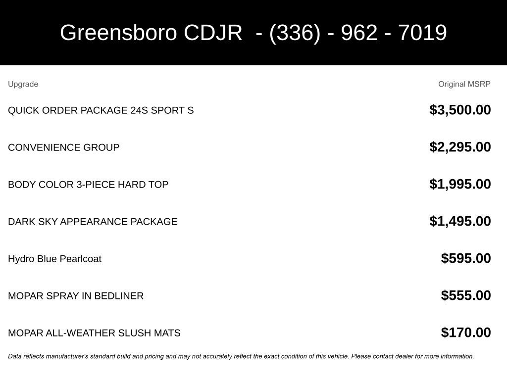 New 2025 Jeep Gladiator Sport image 5