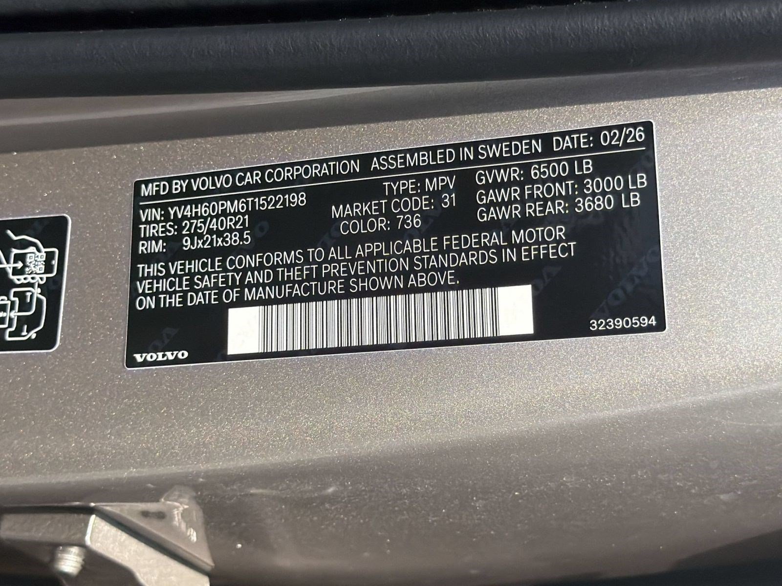 New 2026 Volvo XC90 T8 Ultra w/ Protection Package AWD/4WD image 25