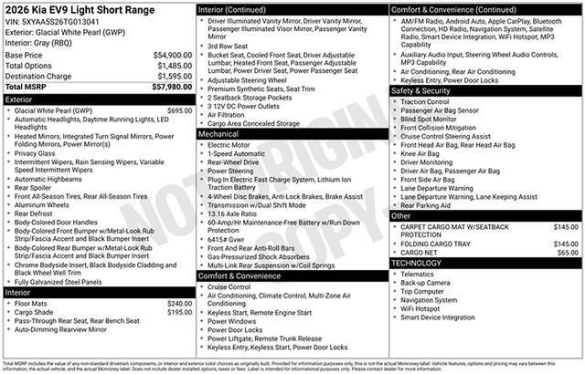 New 2026 Kia EV9 Light image 13