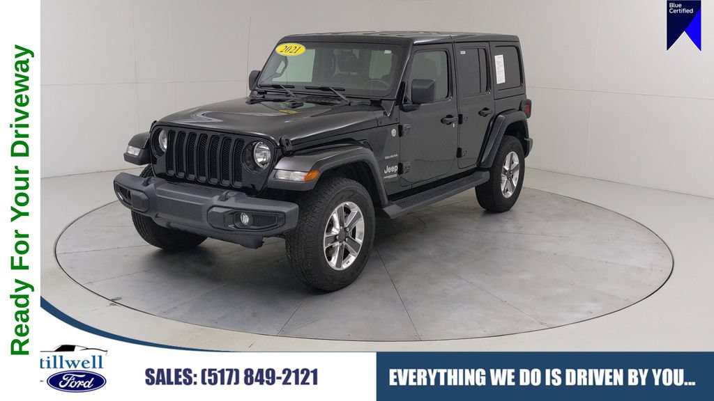 Used 2021 Jeep Wrangler Unlimited Sahara w/ Uconnect 4C Nav & Sound Group