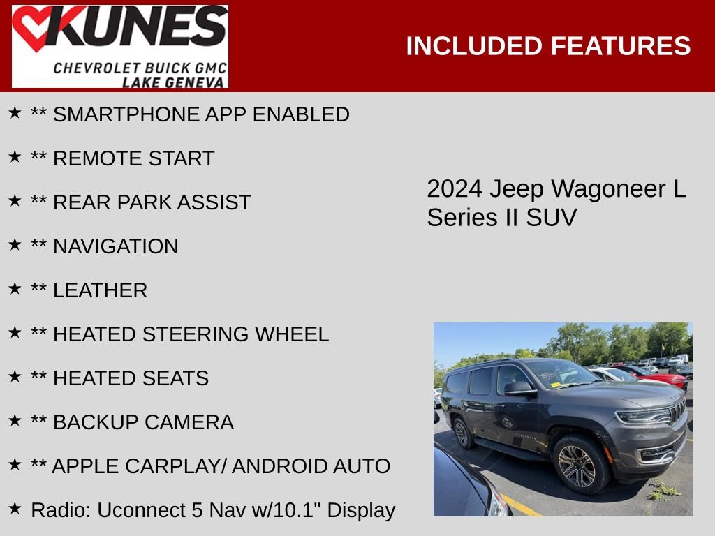 Used 2024 Jeep Wagoneer L Series II w/ Flexible Seating Group AWD/4WD image 2