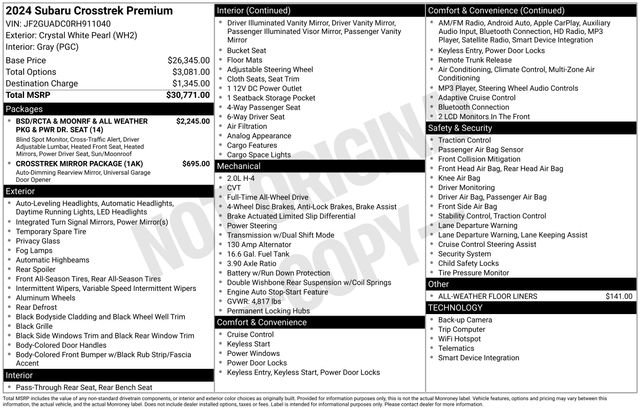 Used 2024 Subaru Crosstrek 2.0i Premium image 33